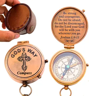 God's Way Compass - Baptism & Graduation Gifts for Boys & Men, Catholic & Inspirational Gifts