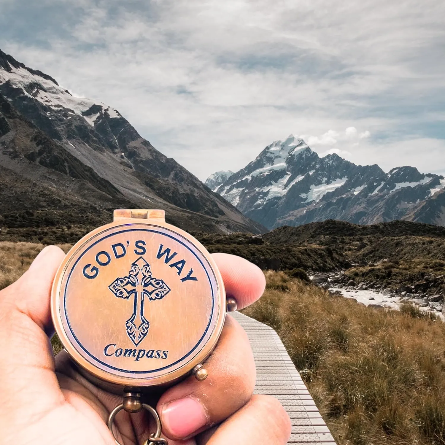God's Way Compass - Baptism & Graduation Gifts for Boys & Men, Catholic & Inspirational Gifts