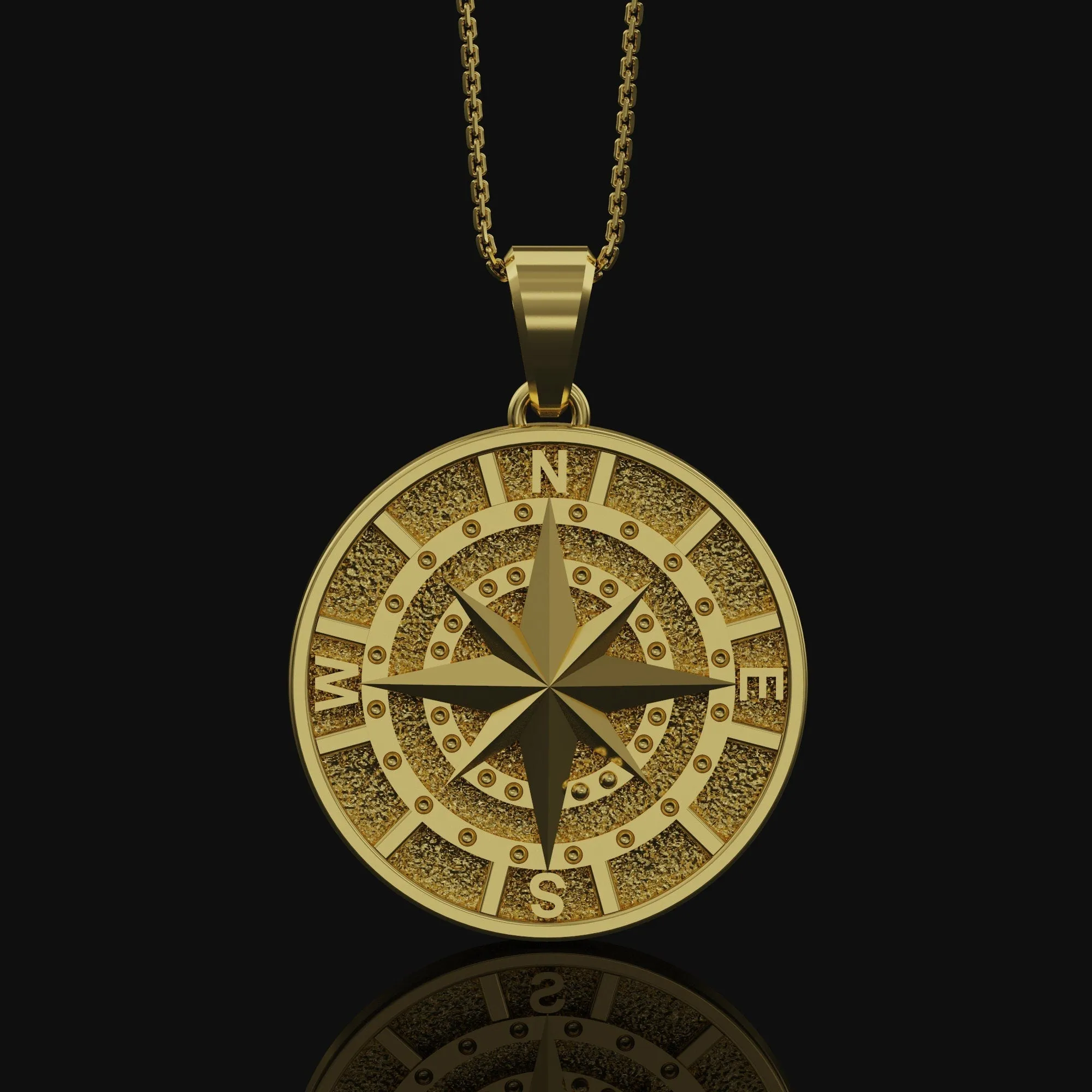 Gold Silver Compass Charm Pendant, Travel Compass Nautical Jewelry Necklace, Valentine's Day, Friendship Necklace, Personalized Gifts