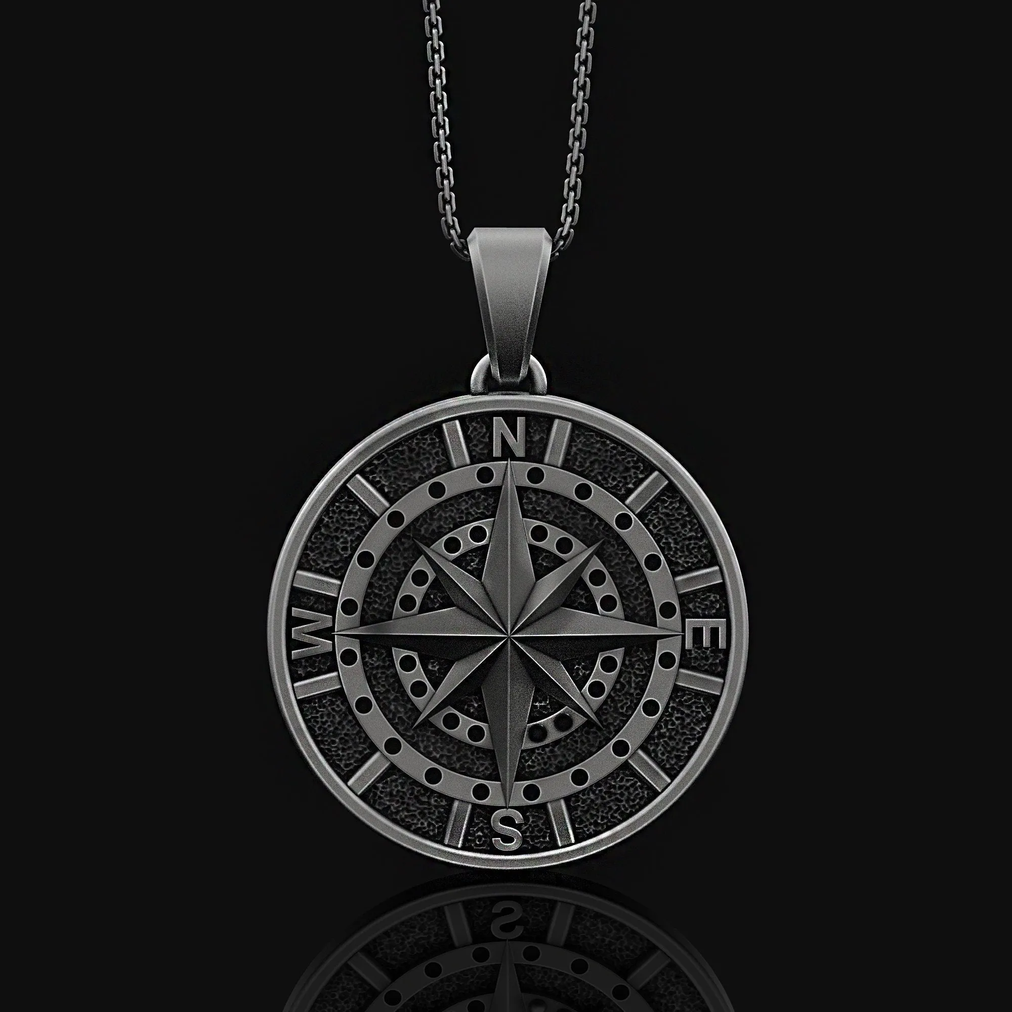Gold Silver Compass Charm Pendant, Travel Compass Nautical Jewelry Necklace, Valentine's Day, Friendship Necklace, Personalized Gifts