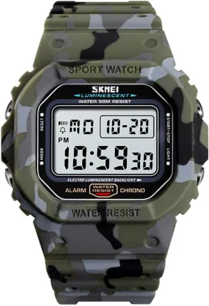 Gosasa Mens Outdoor Sport Watch Men Digital Watch 5Bar Waterproof Alarm Clock Cowboy Military Watch