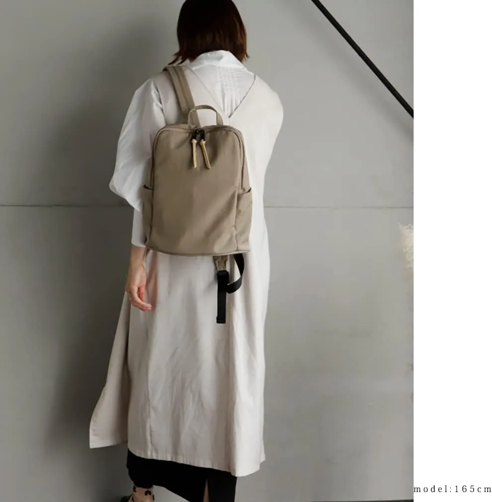 Gratante] Nylon Multifunctional Backpack Women's Commuting Backpack abb-g0007 (beige)