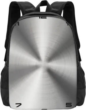 Gray Shiny Metallic-Stainless Steel Look Lightweight Packable Backpack Travel Casual Hiking Daypack Foldable Backpack For Men Women