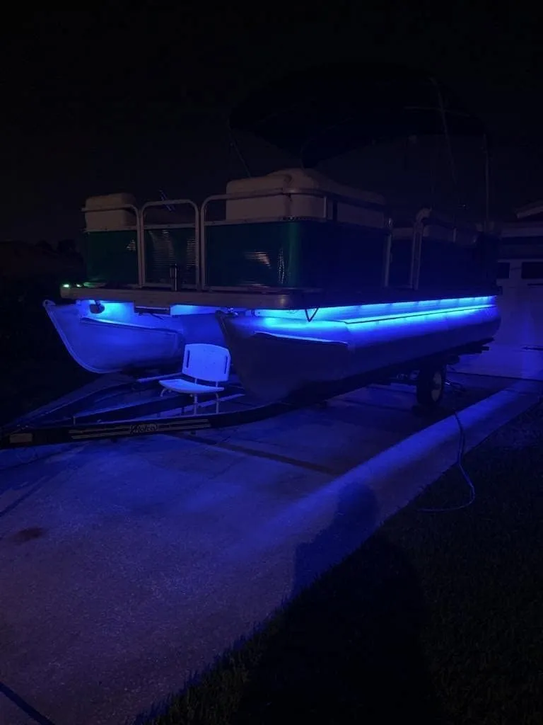 Green Blob Outdoors Pimp My Pontoon DIY Boat Light Strip kit Neon Blue Bright Glow Under Deck IP68 Waterproof, Professional Grade (Blue, 19ft)