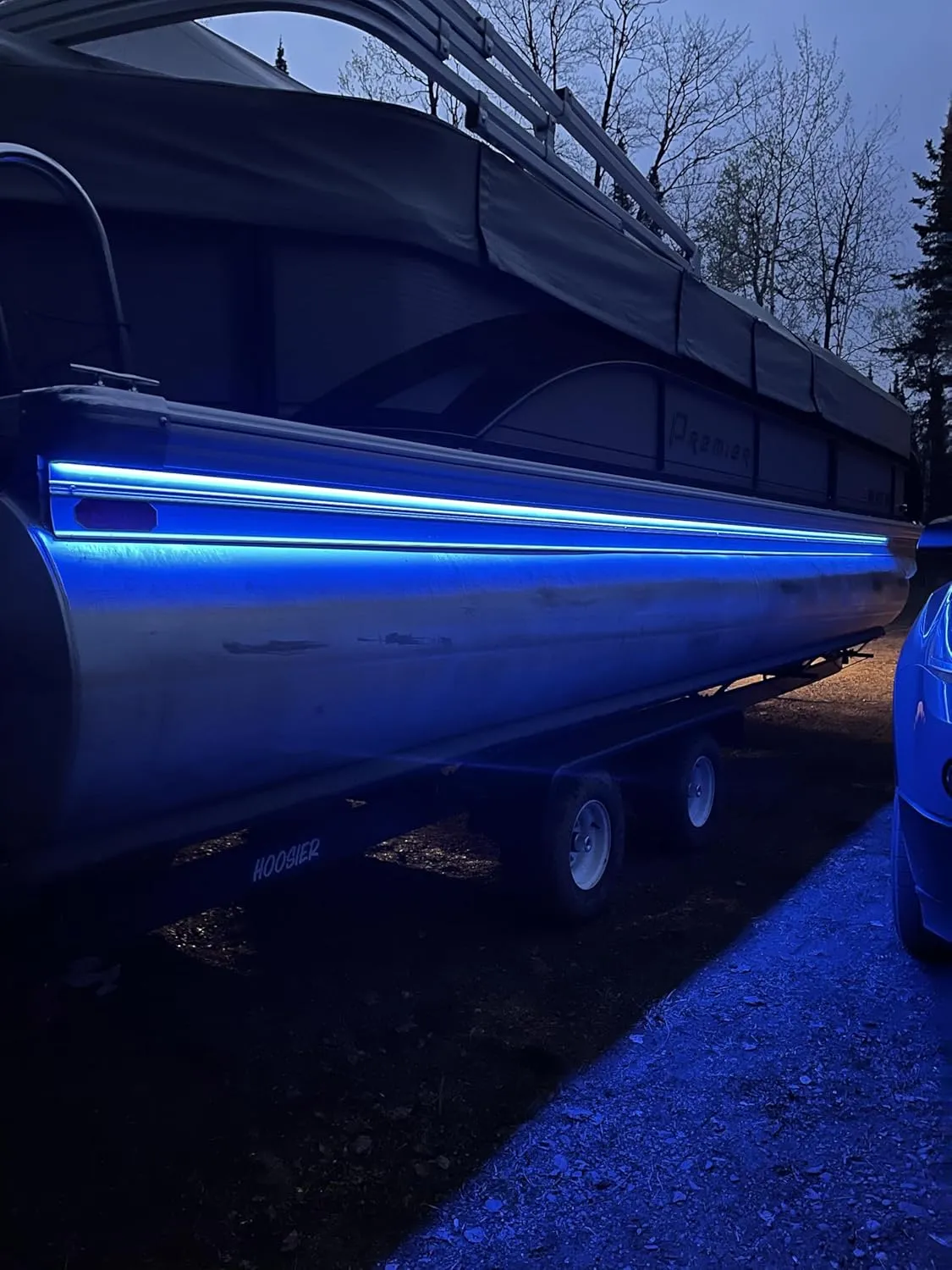 Green Blob Outdoors Pimp My Pontoon DIY Boat Light Strip kit Neon Blue Bright Glow Under Deck IP68 Waterproof, Professional Grade (Blue, 19ft)
