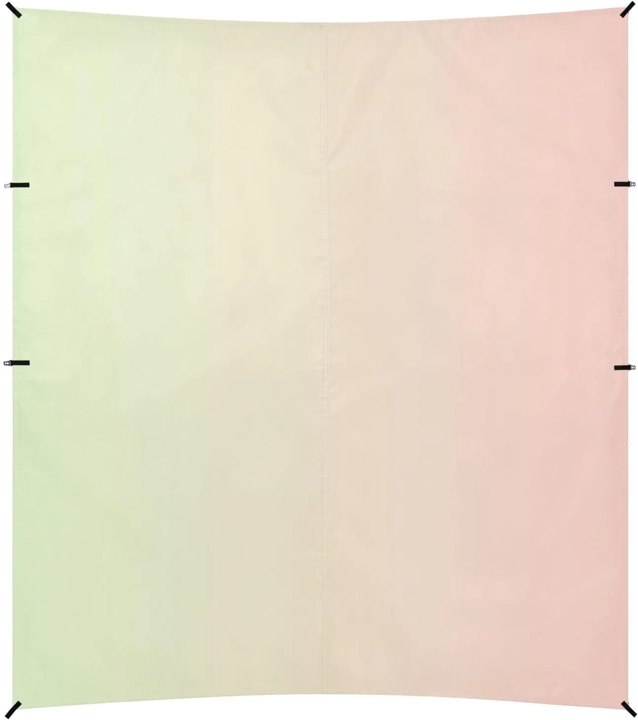 Green Pink Gradient Foldable Beach Cabana UPF50 Waterproof Sun Shade with Sandbags & Sand Shovel for Camping, Picnics, Backyard & Fishing