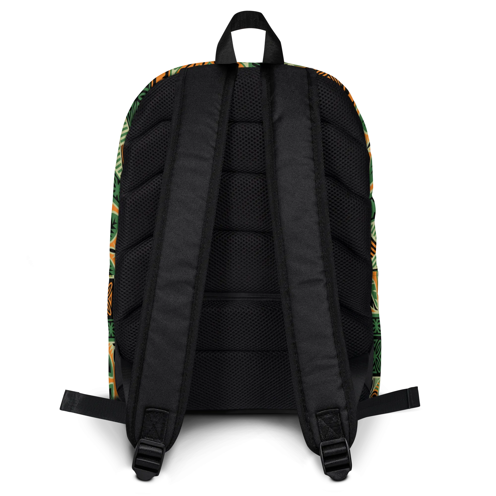 Green Tiki Squares Backpack