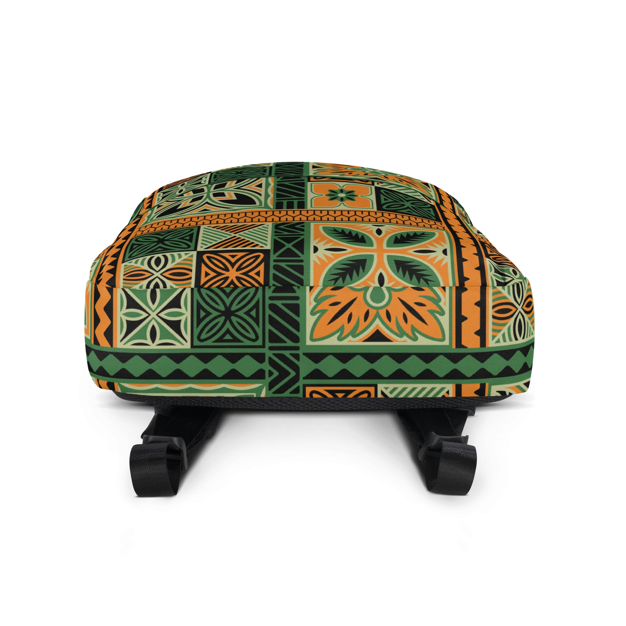 Green Tiki Squares Backpack
