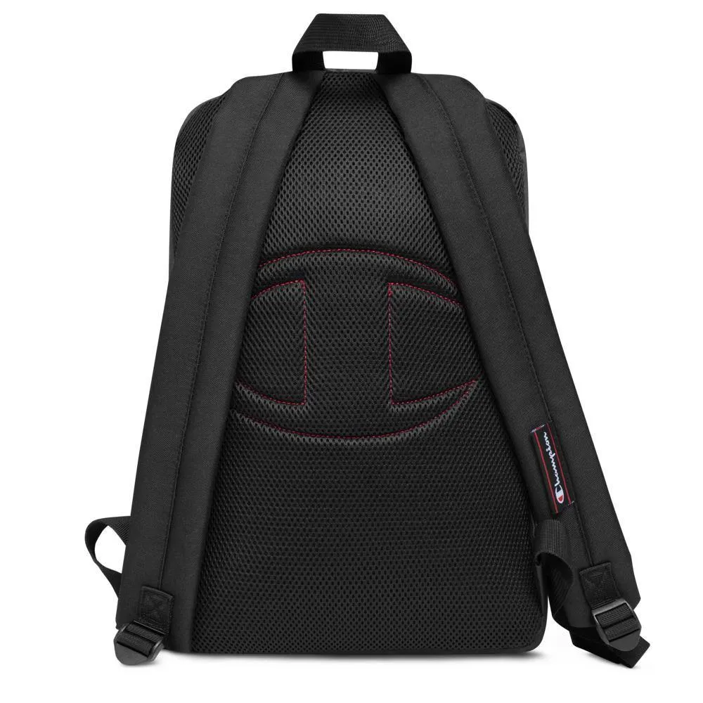 Grey Embroidered Champion Backpack