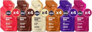 GU Energy Original Sports Nutrition Energy Gel, Vegan, Gluten-Free, Kosher, and Dairy-Free On-the-Go Energy for Any Workout, 24-Count, Assorted Flavors