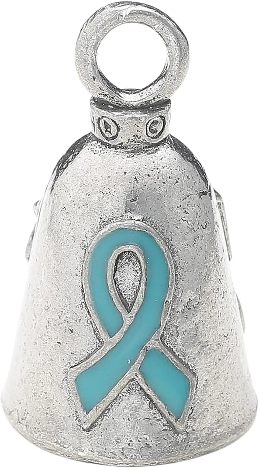Guardian Bell F_ck Cancer Motorcycle Bell w/Keyring & Black Velvet Gift Bag | Lead-Free Pewter | Good Luck Gift | Made in USA