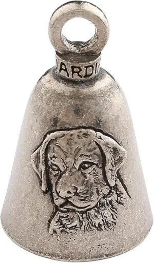 Guardian Bell Labrador Good Luck Bell w/Keyring & Black Velvet Gift Bag | Motorcycle Bell | Lead-Free Pewter | Made in USA