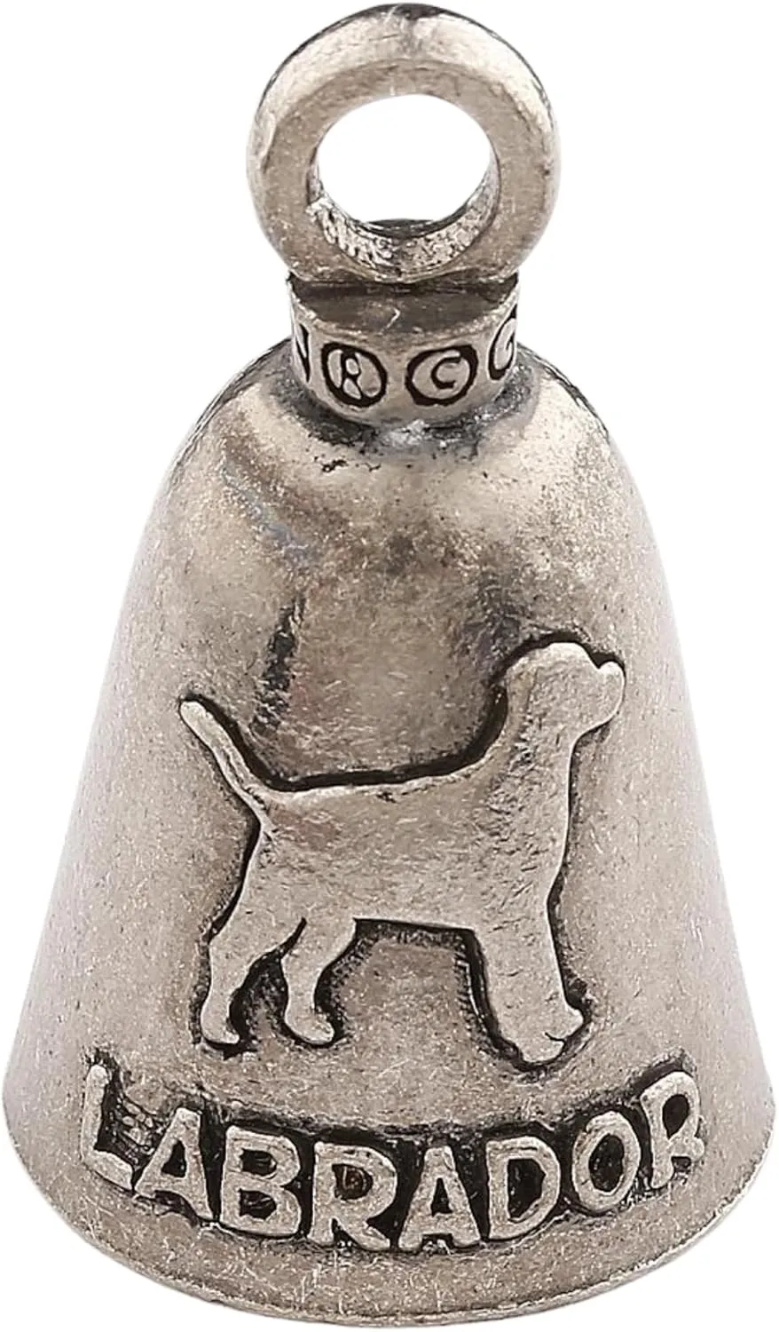 Guardian Bell Labrador Good Luck Bell w/Keyring & Black Velvet Gift Bag | Motorcycle Bell | Lead-Free Pewter | Made in USA