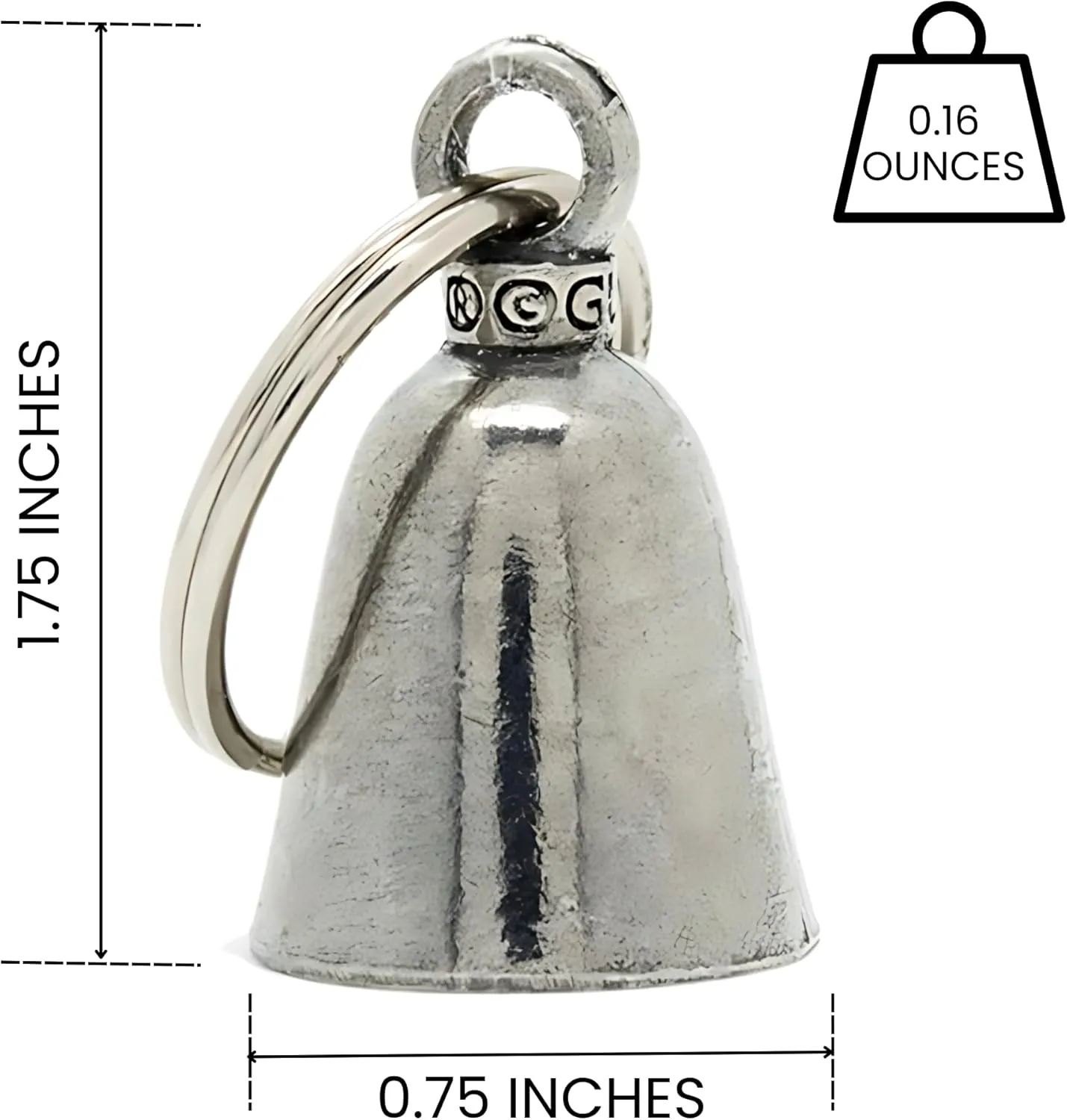 Guardian Bell Love is Love Good Luck Bell w/Keyring & Black Velvet Gift Bag | Motorcycle Bell | Lead-Free Pewter | Good Luck Gift | Bike Bell | Made in USA