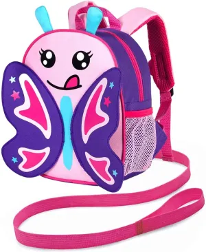 gxtvo Toddler Backpack Leash, 9.5" Kids Safety Leashes Bookbag for Children Boys Girls - Unicorn/Butterfly/Mermaid/Dinosaur