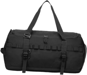 Gym Bag Sports Backpack Abrasion-Resistant Multi-Scenario Water Resistant 60L Rucksack for Hiking Weekender Men, Black
