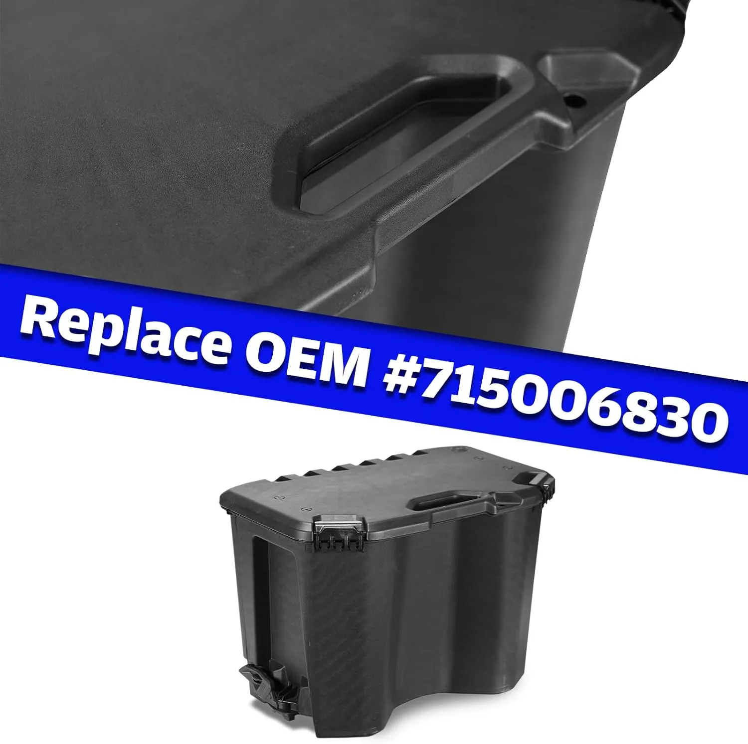 HAKA TOUGH UTV 30 Liter / 7.8 Gallon Rear Cargo Box for Can Am Maverick X3 MAX, Maverick Trail, Defender, Ski Doo Commander Modular Storage Bed Box Accessories, Replace OEM # 715006830