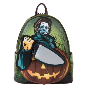 Halloween - Michael Myers Pumpkin Glow Mini Backpack (with Coin Bag) - PRE ORDER
