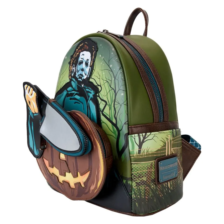 Halloween - Michael Myers Pumpkin Glow Mini Backpack (with Coin Bag) - PRE ORDER