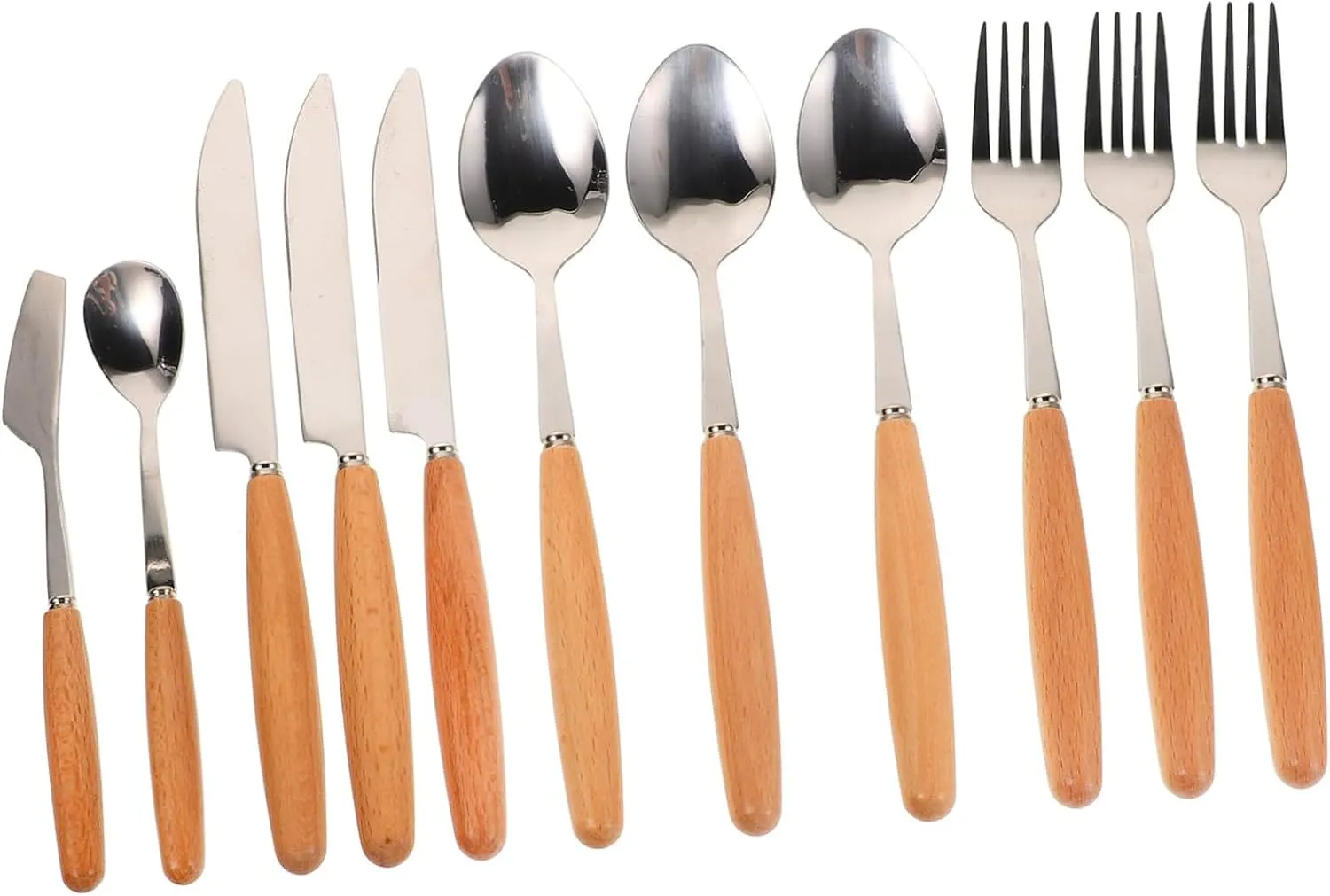 Happyyami Sturdy Camping Tableware Set Stainless Steel Fork Spoon Knife Portable Lunch Box Utensils Kit with Travel Bag