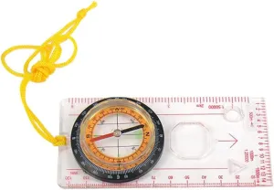 HBJWOV Professional Portable Magnifying Compass Ruler Scale Scout Hiking Camping Boating Orienteering Map