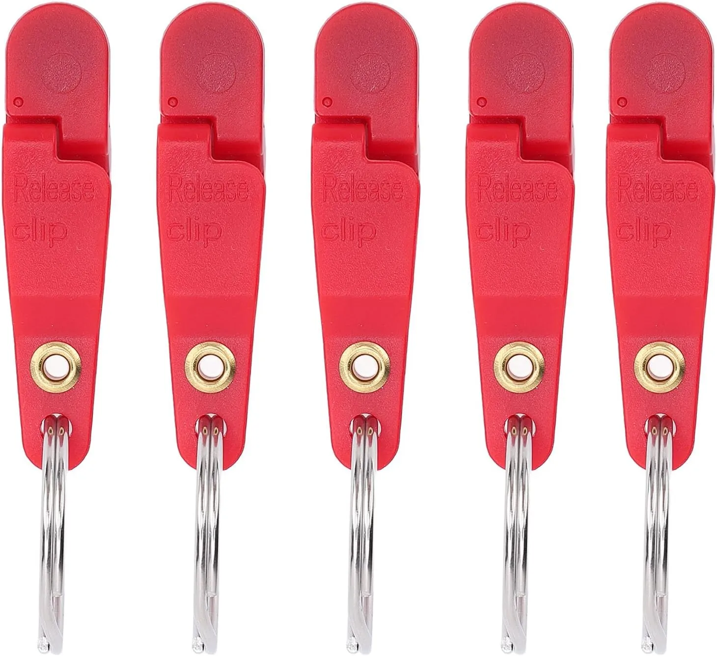 Heavy Tension Snap Release Clamp/Holder, Oxidation Fishing Trolling Padded Release Clamp/Holder Adjustable Compact for Saltwater Freshwater Fishing (Red)