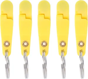 Heavy Tension Snap Release Clamp/Holder, Oxidation Fishing Trolling Padded Release Clamp/Holder Adjustable Compact for Saltwater Freshwater Fishing (Yellow)