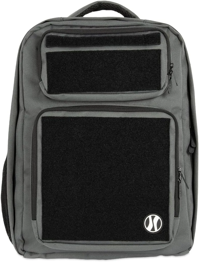 HEDiGEAR Backpack SUMMIT (Gray) – Large 23L Backpack with Hook & Loop Panels for Patches, Durable 1000 D Nylon and Multiple Pocket Storage for Hiking, Work & Travel