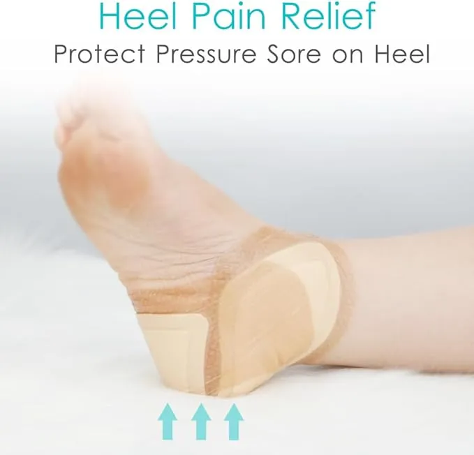 Heel Silicone Foam Dressing Heel Ulcer 8"x 8" 8" (Pack 2)