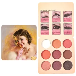 Highly Pigmented Eyeshadow Palette , 9 Colors Matte Shimmer Glitter Eyeshadow Palette Water proof Blendable Long Lasting Natural Colors Make Up Eyeshadow Cosmetics Gift Kit-Great for Travel (#03)