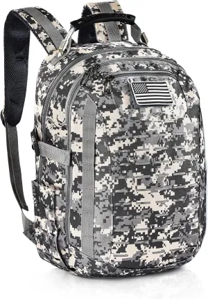 Hiking Backpack, 40L Camo Tactical BackPack with USB Charging Port, Military Tactical Pack for Outdoor Hiking and Hunting Army Backpack for men