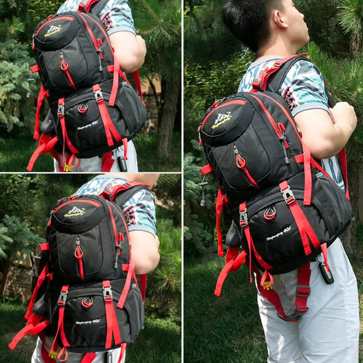 Hiking Backpack 50L Climbing Camping Backpack Large Rucksack for Trekking Travel Outdoor Sport