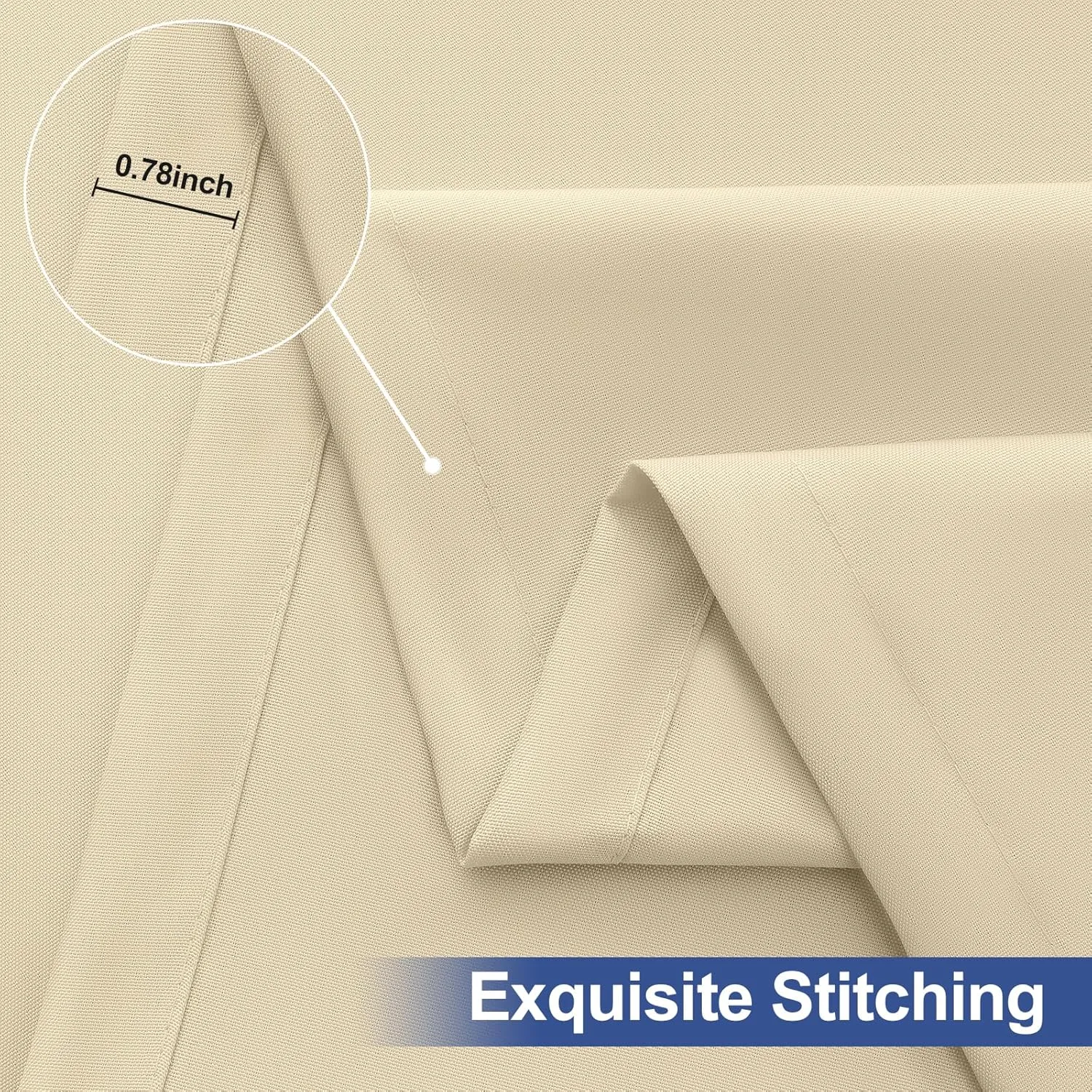 homing 2 Pack Rectangle Table Cloth, Elastic Fitted Fabric Tablecloth Fits for 6 Foot Folding Tables, Washable Table Cover for Picnic, Camping, Indoor & Outdoor (Champagne, 30" x 72")
