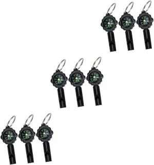 Homoyoyo Emergency Whistle Keychain with Compass - Survival Whistle Set for Camping - Hiking & Outdoor