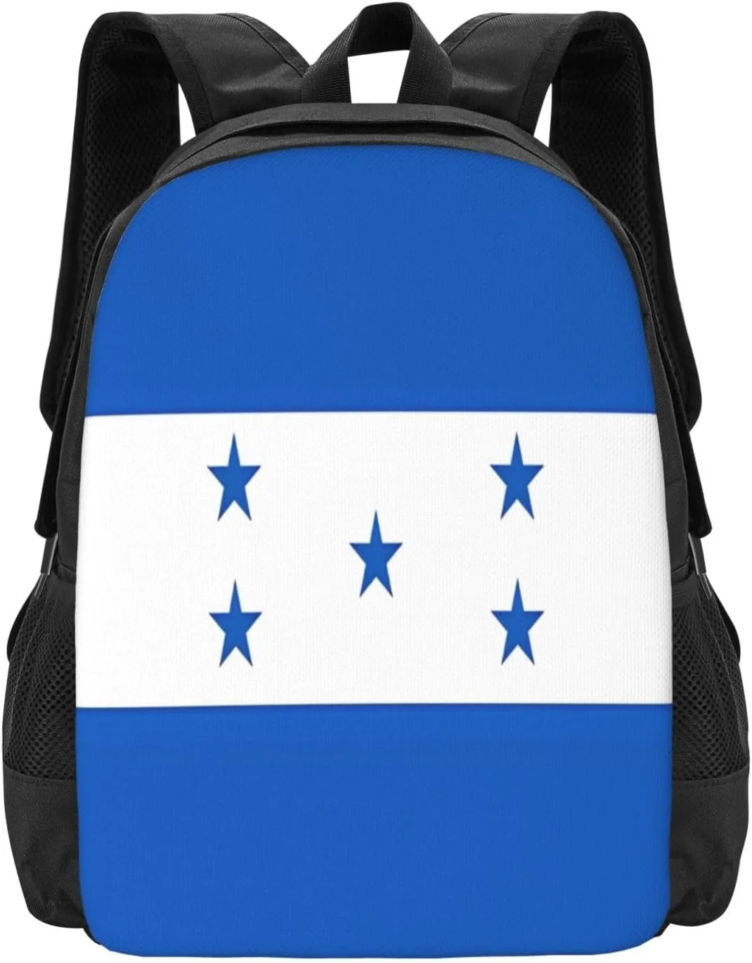 Honduran Flag Casual Backpack Large Capacity Backpacks 15 Inch Laptop Back Pack Travel Rucksack Daypack Commuter Bags with Adjustable Strap for Camping