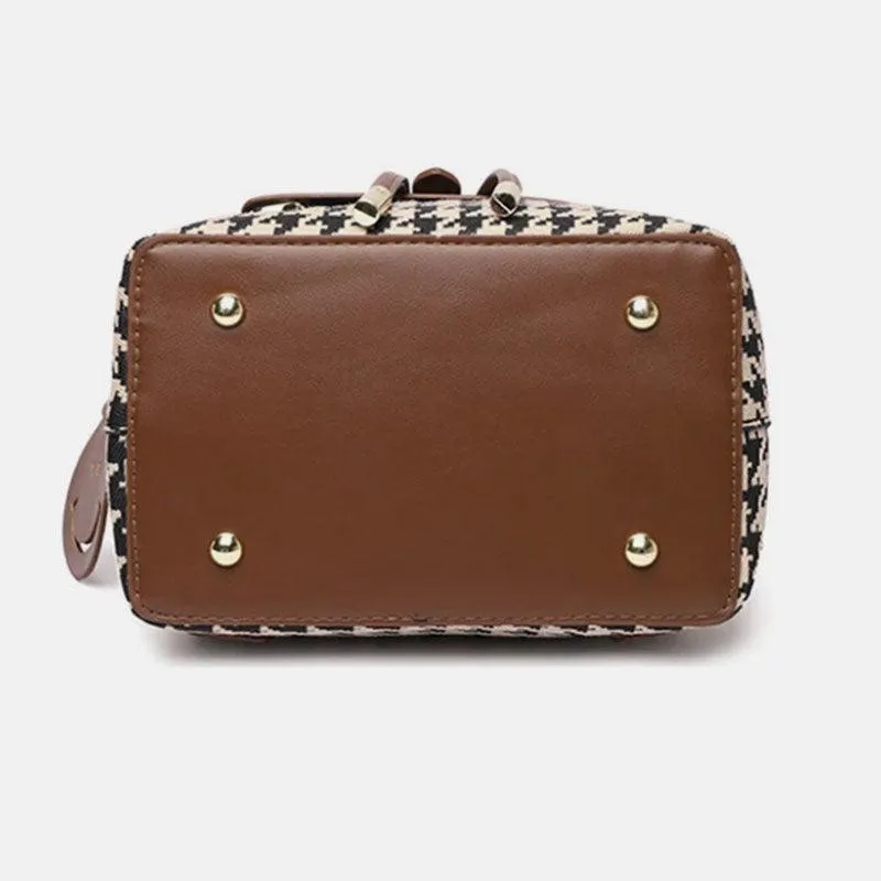 Houndstooth Backpack High Capacity Travel Bags