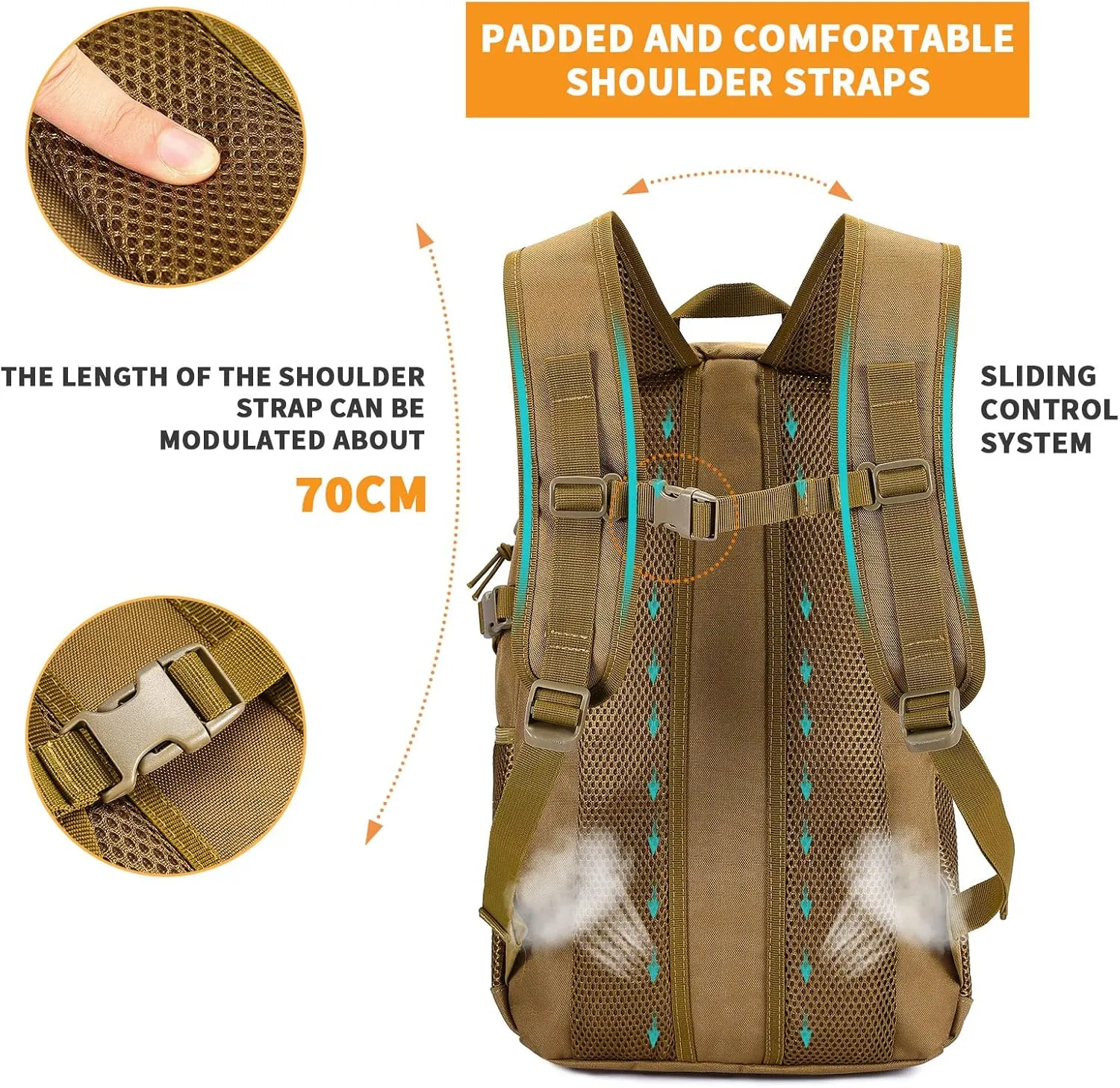 HUNTVP 10L/20L Mini Daypack Military MOLLE Backpack Rucksack Gear Tactical Assault Pack Bag for Hunting Camping Trekking