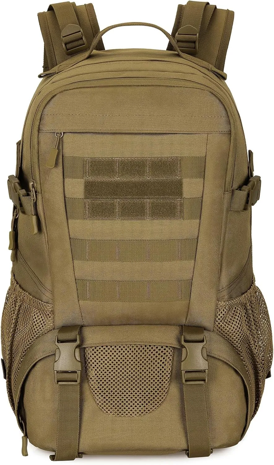 HUNTVP Military Tactical Backpack MOLLE Backpack Rucksack Gear Assault Pack Daypack for Hunting Camping Hiking Backpack 30L(Brown)