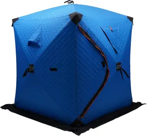 Ice Fishing Tent, 1-2 People Ice Fishing Shelter with Insulated Layer, Portable Thermal Ice Fishing Shanty for Ice Fishing Playdates Picnics, D-Shaped Door