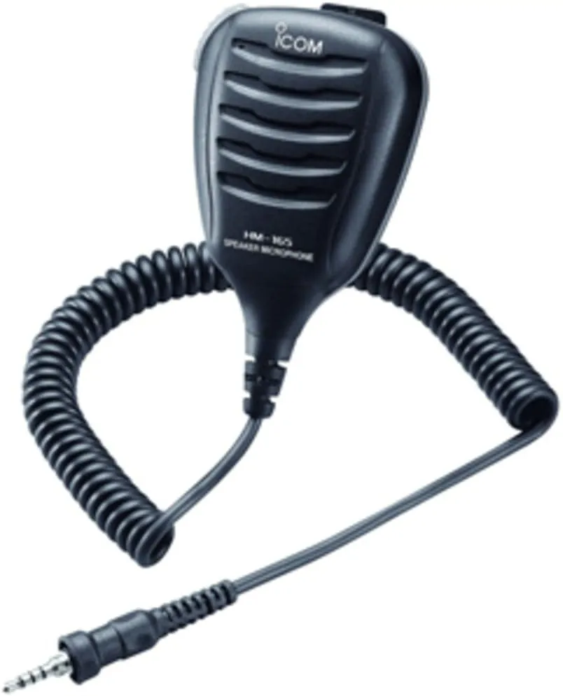 Icom HM-165 Speaker Mic w/Alligator Clip - Waterproof Marine , Boating Equipment