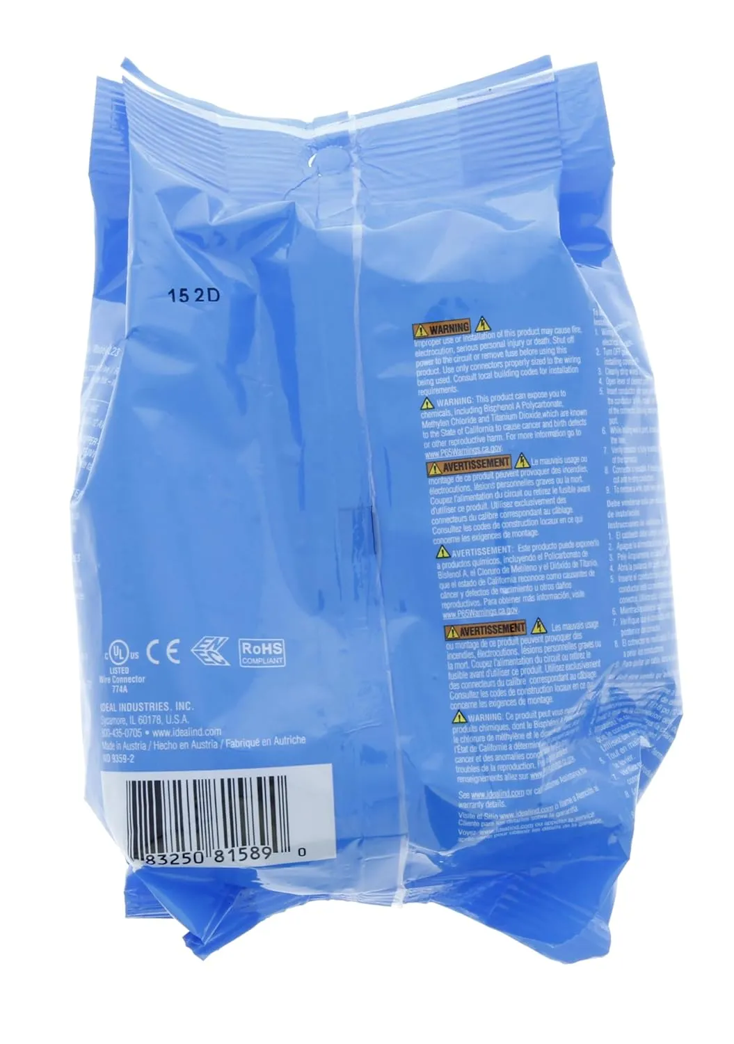 IDEAL Electrical In-Sure Lever Wire Connector,12 AWG, 3-Port(30-05L23), Bag of 50—Compact Releasable Connectors for Solid and Stranded Wires