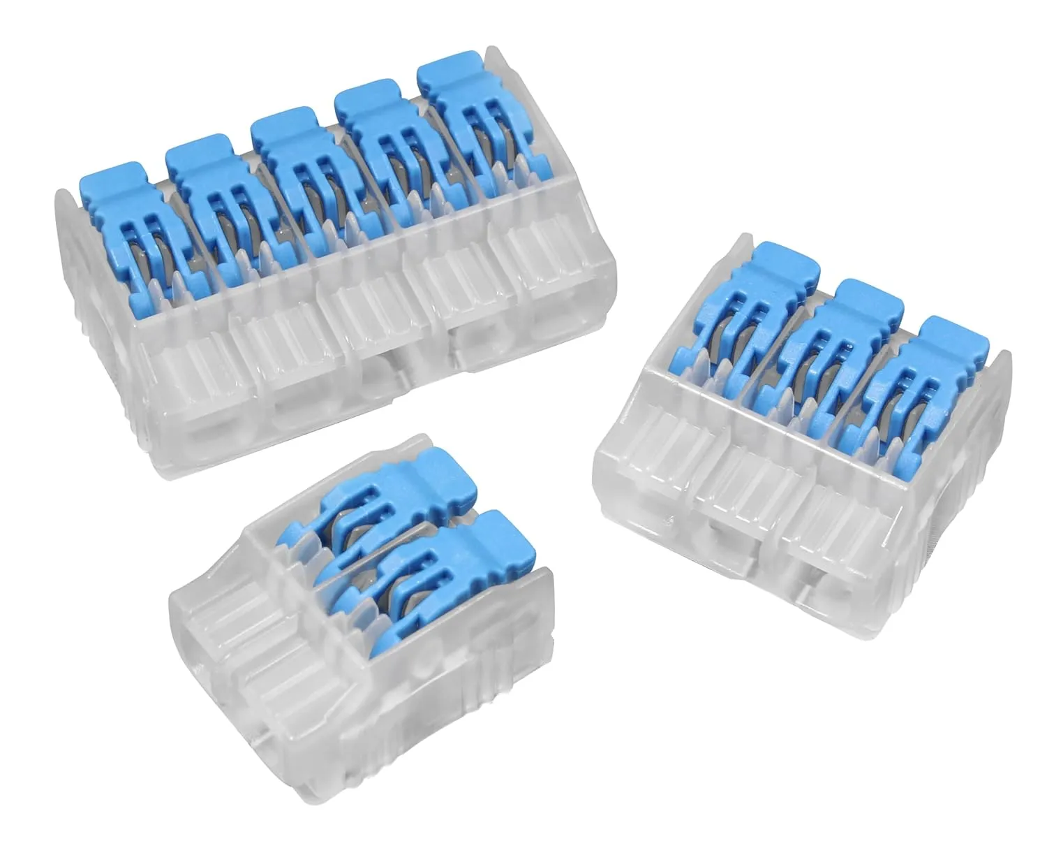 IDEAL Electrical In-Sure Lever Wire Connector,12 AWG, 3-Port(30-05L23), Bag of 50—Compact Releasable Connectors for Solid and Stranded Wires