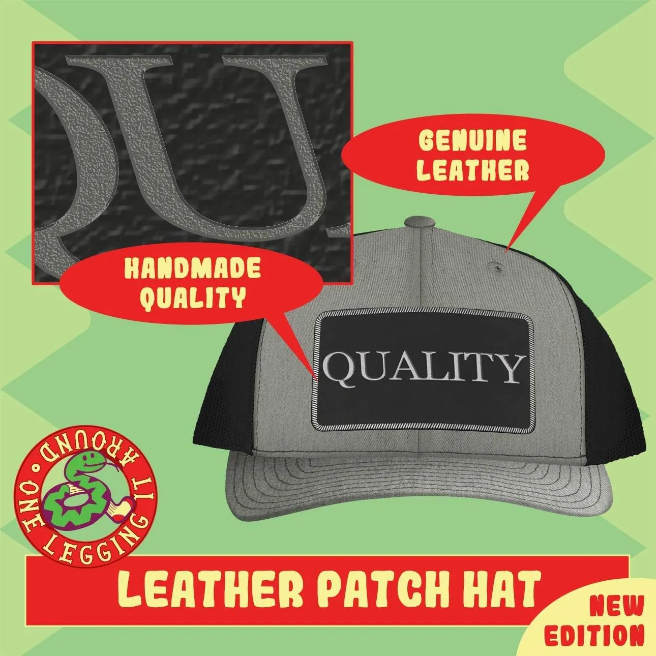 I'm A Trailer Assembler I. I Got This. I Think... - Leather Black Patch Engraved Trucker Hat