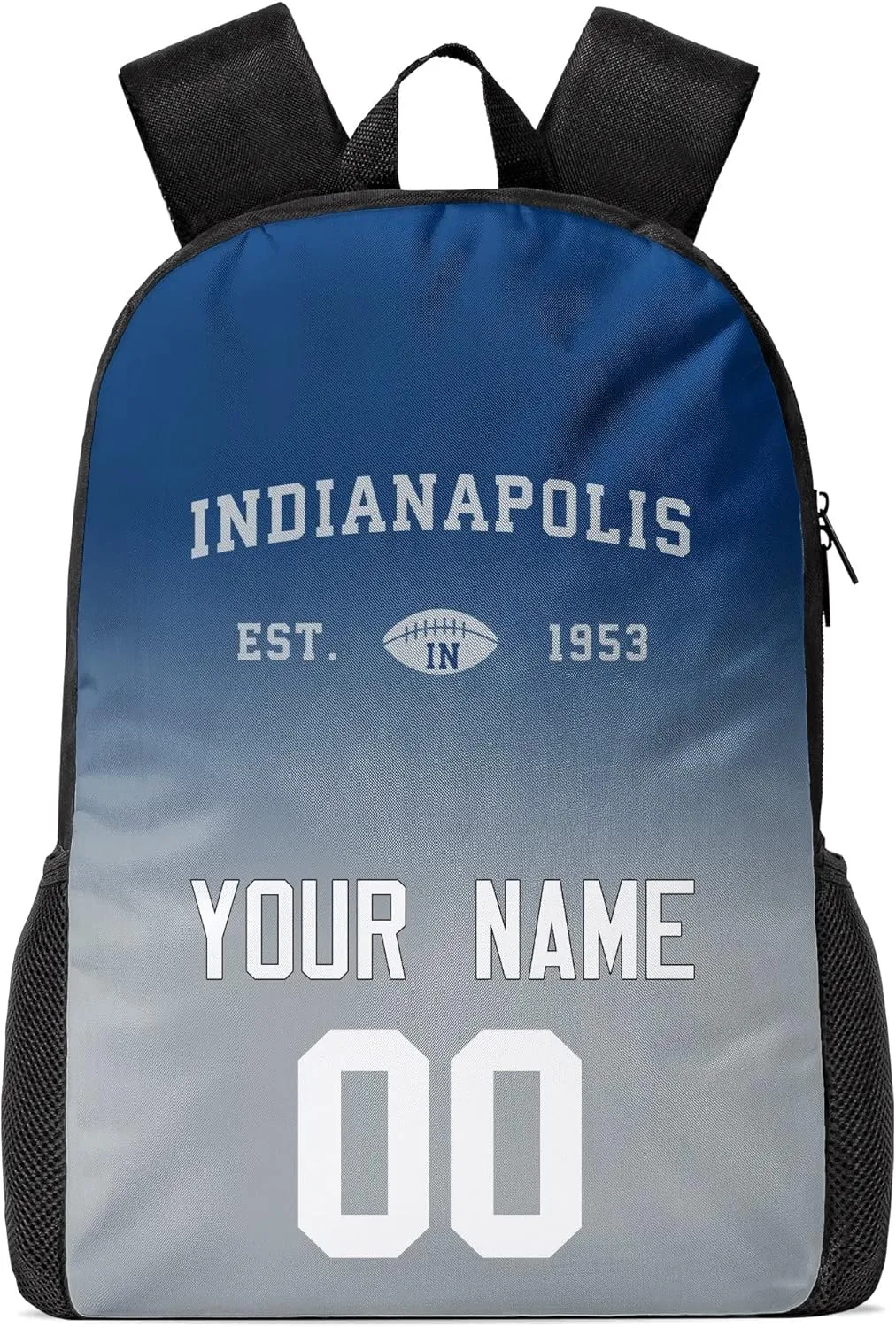 Indianapolis Custom Backpack High Capacity,Laptop Bag Travel Bag,Add Personalized Name And Number£¬Gifts For Football Fans
