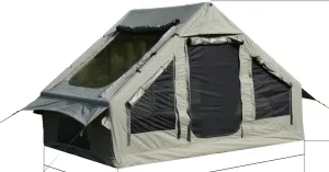 Inflatable Camping Tent, 4-6 Person, 118x83x79 Inches, Beige, Quick Setup with Stove Jack