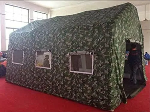 Inflatable Family Camping Recreation Duck Blind Fishing Hunting Shanty Tent (Size: 8x10x8ft.)