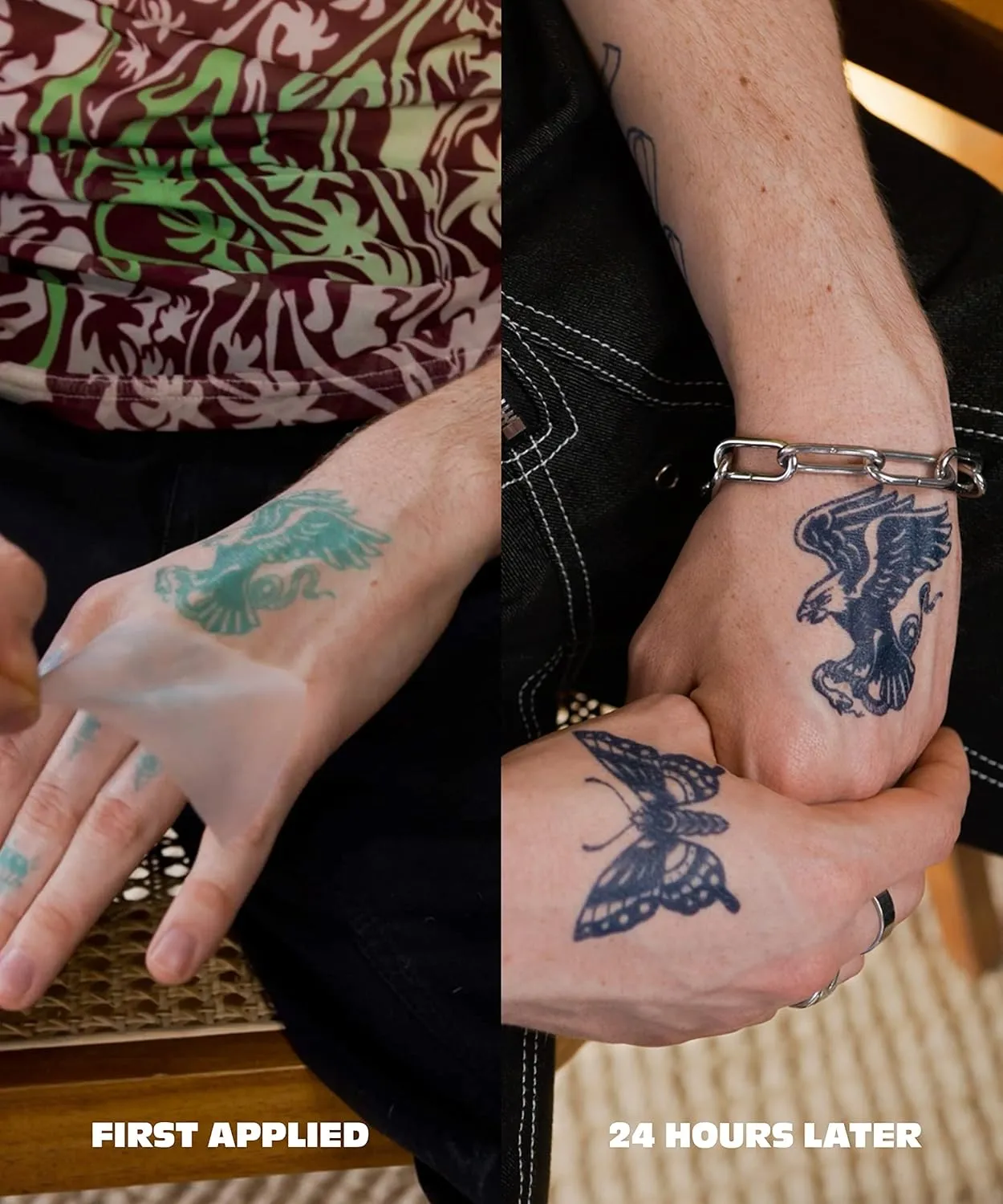 Inkbox Temporary Tattoos, Semi-Permanent Tattoo, One Premium Easy Long Lasting, Water-Resistant Temp Tattoo with For Now Ink - Lasts 1-2 Weeks, Compass Tattoo, 3 x 3 in, Compass Rose
