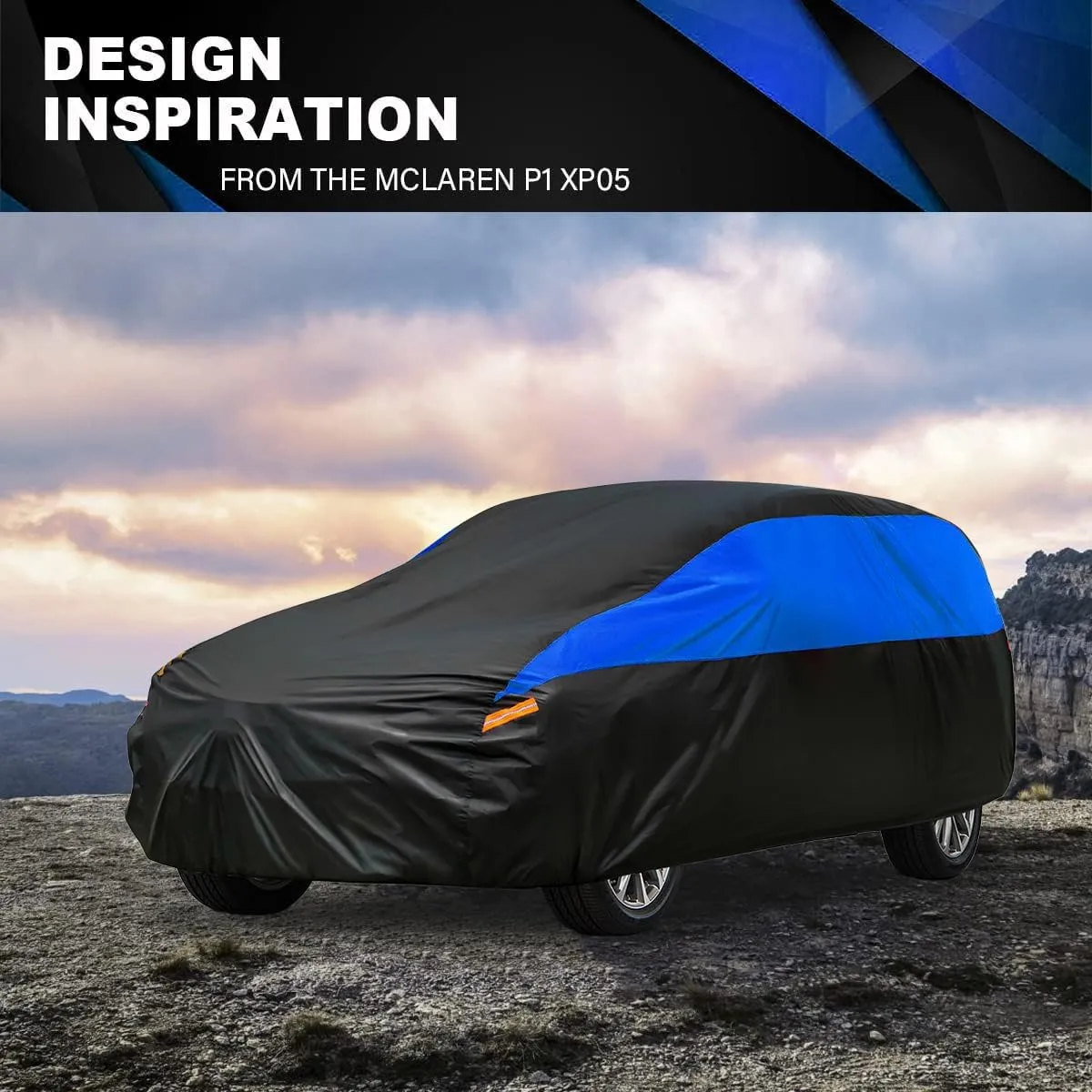 Jeep Car Cover Custom Fit Jeep Compass Waterproof All Weather for Automobiles, Lightweight Full Exterior Cover Outdoor Sun UV Rain Dust Snow Wind Protection. Blue