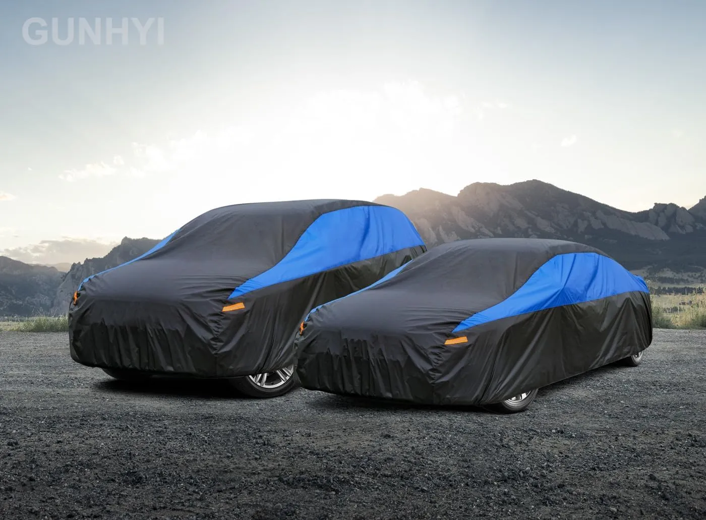 Jeep Car Cover Custom Fit Jeep Compass Waterproof All Weather for Automobiles, Lightweight Full Exterior Cover Outdoor Sun UV Rain Dust Snow Wind Protection. Blue