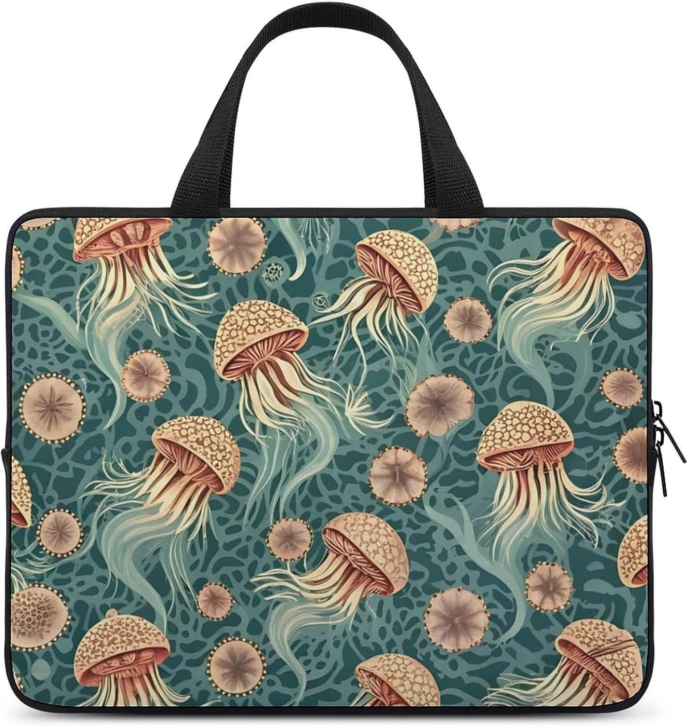 Jellyfish Pattern Laptop Bag Water-resistant Laptop Sleeve Handle Notebook Computer Case Briefcase
